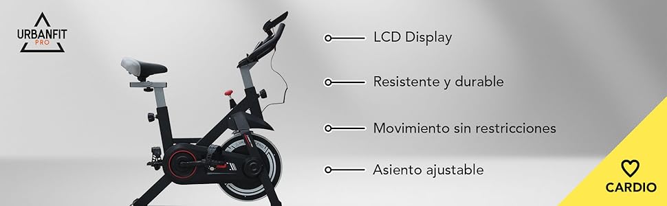 Bicicleta de spinning con asiento ajustable