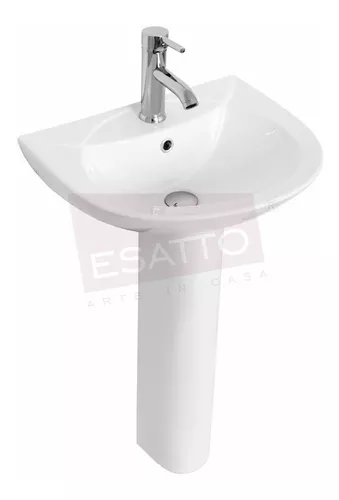 Esatto® Paquete Sanitario Lavabo Pedestal Llave Gratis Gamba