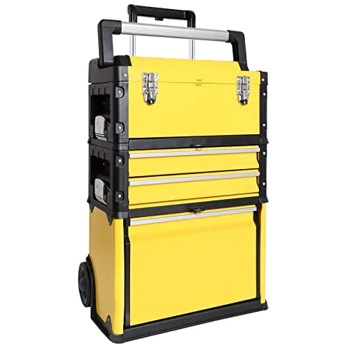 Caja De Herramientas Enrollable Apilable Roja Grande, Caja D