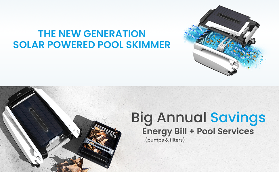 El skimmer de piscina con energía solar de nueva generación, grandes ahorros anuales