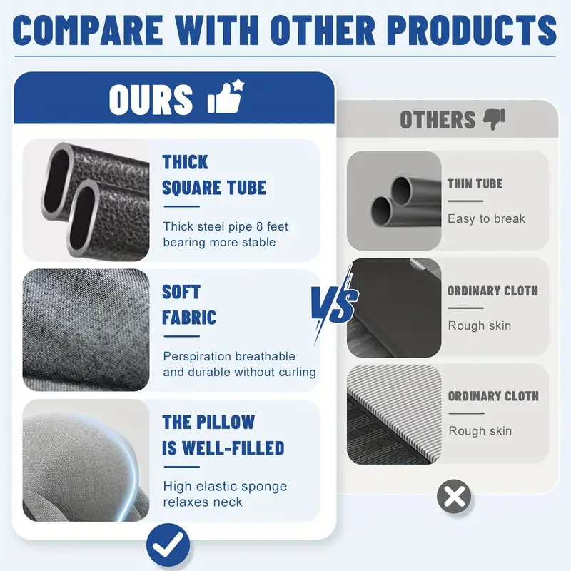 1 pza. Camas plegables para adultos, con 6 posiciones ajustables, soporta 550 libras, cama port&aacute;til y plegable con colch&oacute;n de 3 cm y almohada de 4, marco resistente para acampar, viajar, habitaci&oacute;n, oficina detalles 3