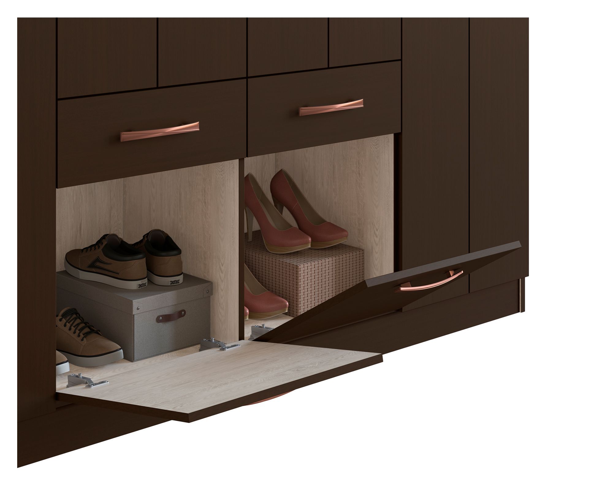 Clóset 12 puertas 2 cajones 2 zapateros 58812 arena