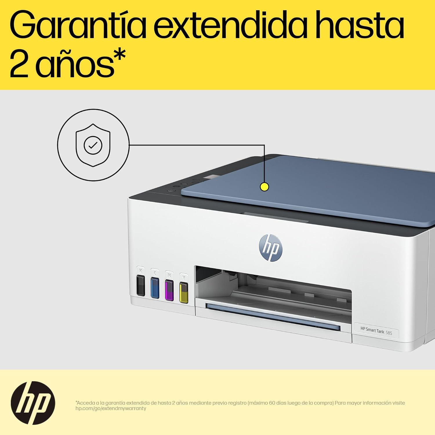 HP Impresora Multifuncional Smart Tank 585, Tinta Continua, Color, Wi-Fi, Dúplex (Doble Cara) Manual, Impresión Desde Smart App, hasta 2 años de Garantía* (1F3Y4A)
