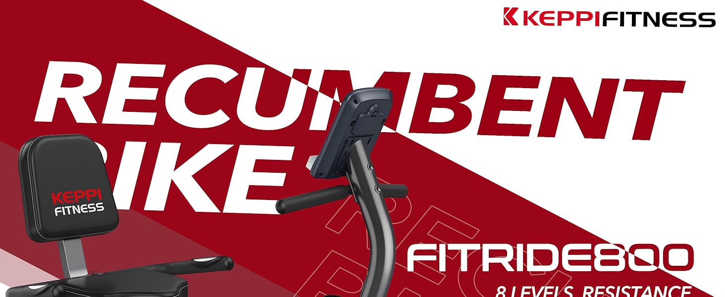 KeppiFitness Bicicleta estática reclinada para entrenamiento cardiovascular para personas mayores en casa