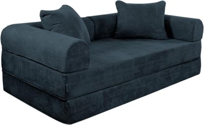 Sofá Cama Teddy Luxe | Diseño Convertible | Hecho 100% de Espuma | Comodidad y Versatilidad | 200x100x65 cm (Chocolate)