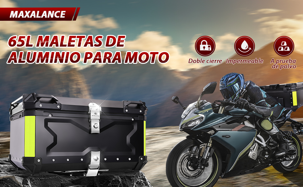 Caja para Moto 65L de Aluminio