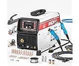 ANDELI - Soldador de plasma, soldador de doble voltaje de 110/220 V, MIG/Flux MIG/Lift TIG/Stick/CUT 5 en 1, soldador MIG multiproceso (MCT-416 PULS)