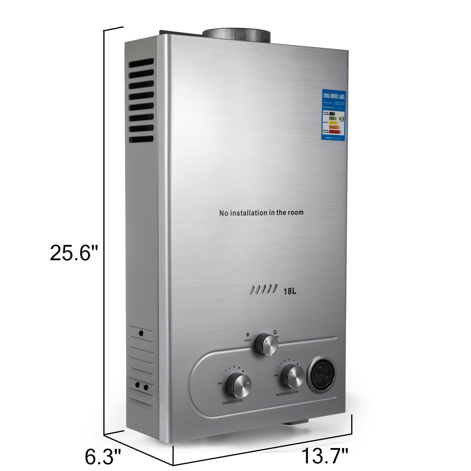 18L 5GPM Lpg Propane Gas Instant Tankless Boiler Hot Water Heater Boiler