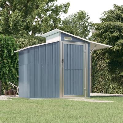 Cobertizo de jardín verde 270x130x208,5 cm acero galvanizado
