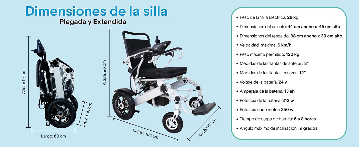 dimensiones de la silla