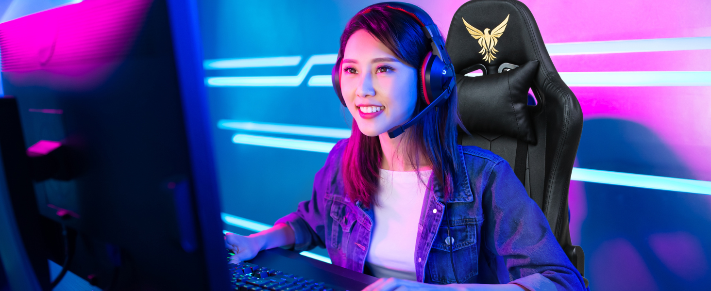 Silla gamer piel sintética