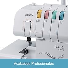 BROTHER M&aacute;quina de Coser Overlock,3 a 4 Hilos,Puntadas x Minuto,Luz LED,Prensatelas,Emprendedores