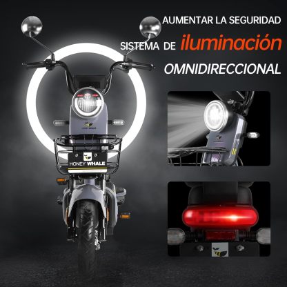 HONEYWHALE KC-Cool Bicicleta Electrica para Adultos, Bicimoto Eléctrica con Alarma, Máxima del Motor 700W, Velocidad Máxima 45KM/H, Autonomía 55-60KM, Baterías de Gran Capacidad 20AH