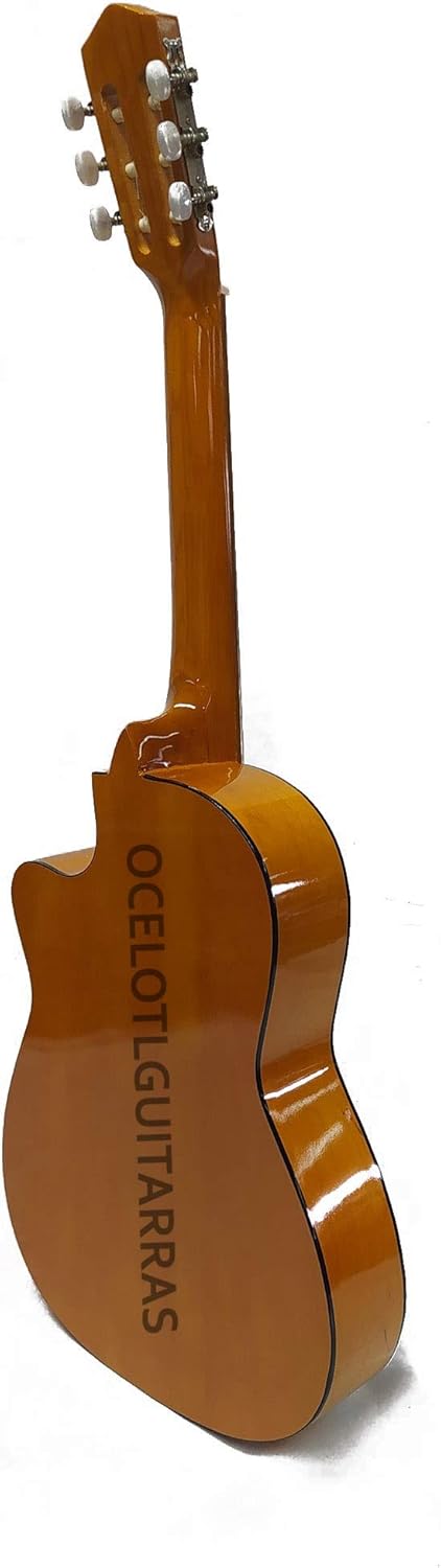 Guitarra Acústica Curva Ocelotl® Paquete Vital De Accesorios (Negro)