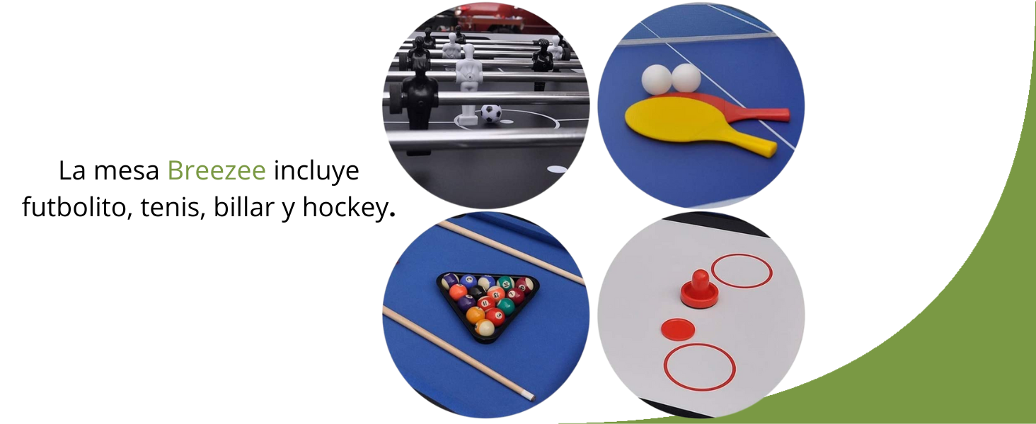 mesa multijuegos 4 en 1  plegable futbolito billar 