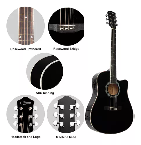 41in Guitarra Acústica Bajoloche Acustico Trastes De Gitarra