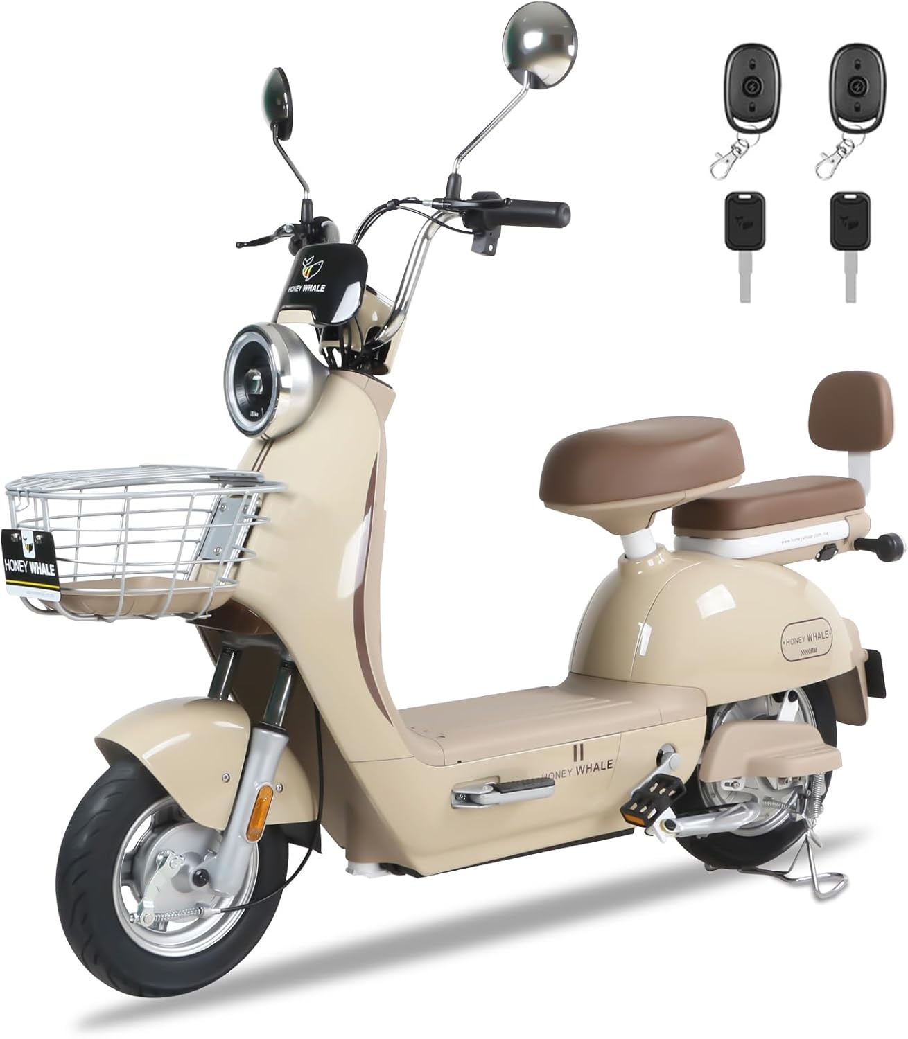 HONEYWHALE UNA Bicicleta Electrica para Adultos, Moto Electrica con Alarma, Potencia Motor MAX 800W, Velocidad MAX 45KM/H, Autonomía 60KM, Bateria 20AH de Gran Capacidad