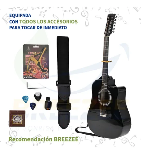 Guitarra Acústica 12 Cuerdas 42 Pulgadas Abeto Accesorios