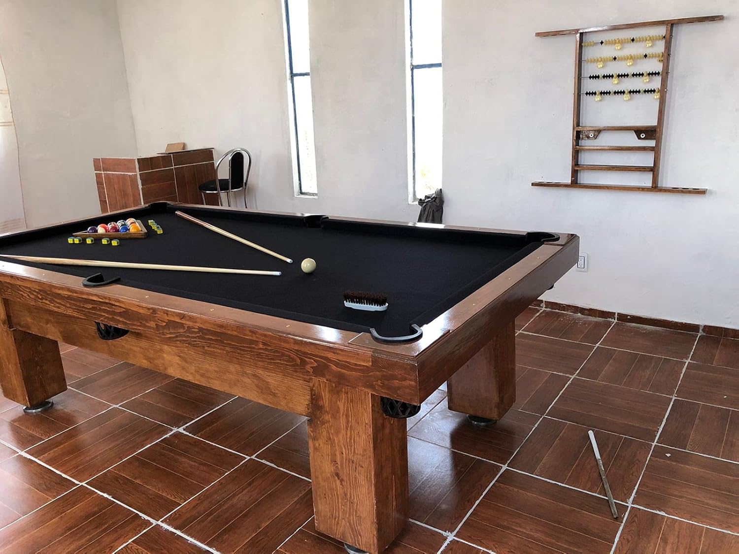Mesa de Billar con Cubierta para Comedor Hecha a Mano en México Mesas Profesionales (Rojo)