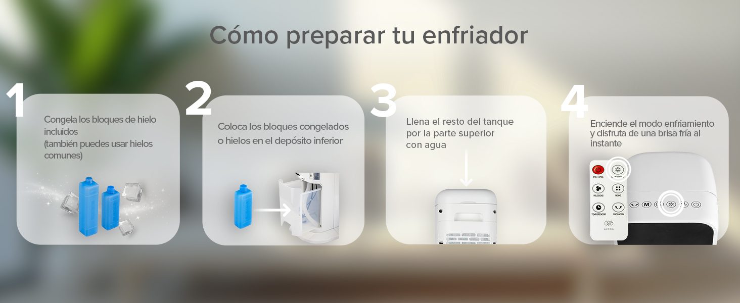 Uso y preparacion del enfriador de aire 5 litros