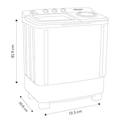 Lavadora Hisense Doble Tina Blanco 11 Kg
