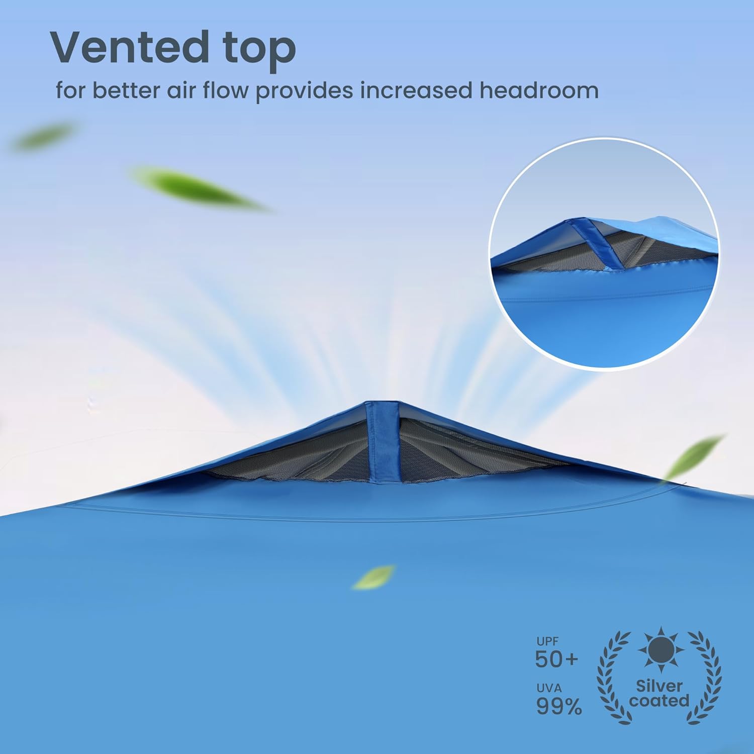 PHI VILLA - Toldo parasol con bloqueo UV de 4 x 4 m con kits de herramientas, pantalla de cenador para patio al aire libre, eventos de jardín, marrón-Clavijas de tierra para tienda de campaña al aire libre, clavijas para campamento con dosel