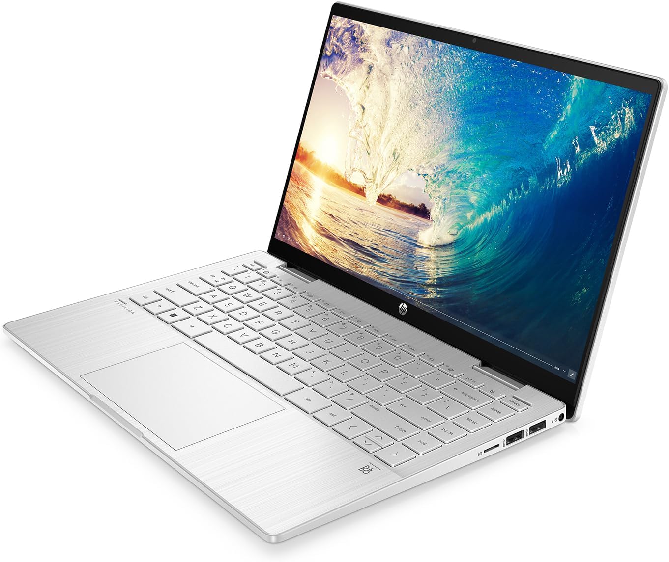 HP Laptop Pavilion x360 14-ek0010la, Intel Core i3, 8 GB RAM, 512 GB SSD, FHD, 14", Táctil, Windows 11 Home, Teclado en Español, Garantía México, Plateado