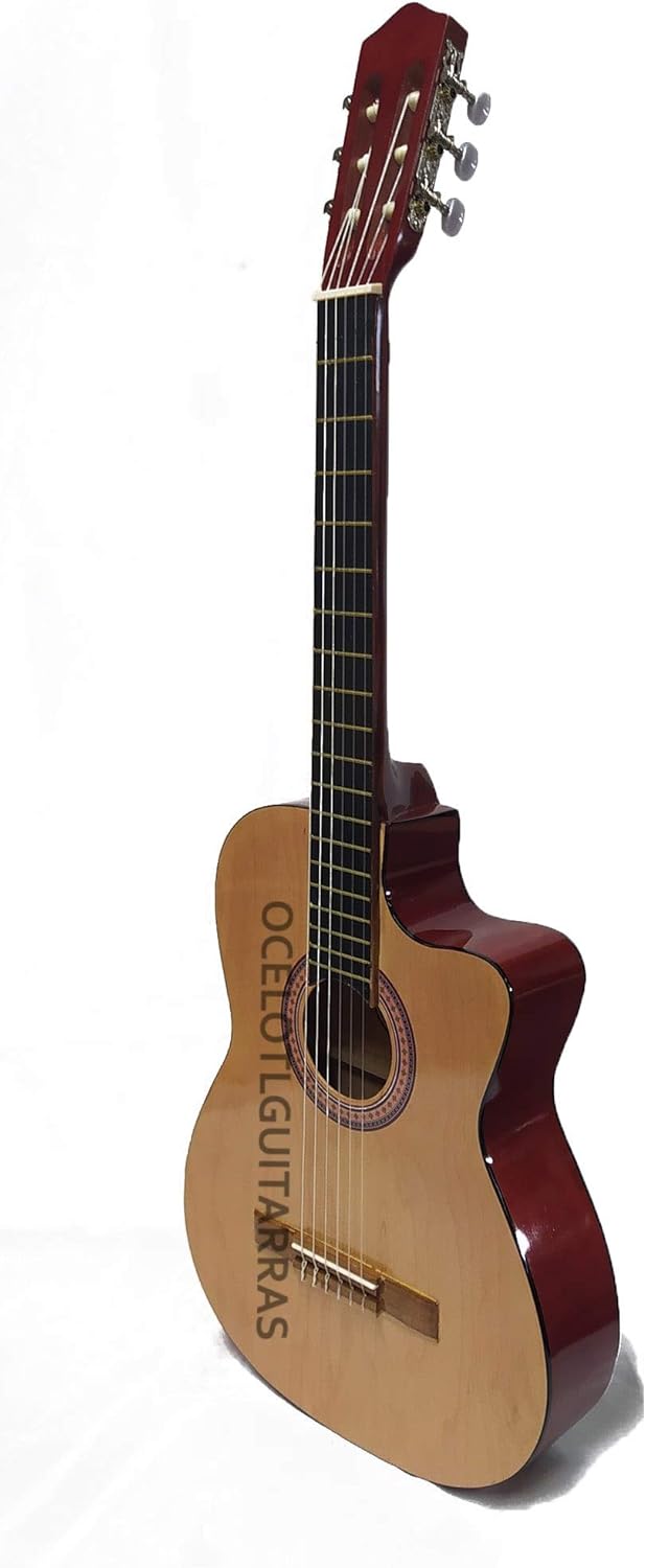 Guitarra Acústica Curva Ocelotl® Paquete Vital De Accesorios (Negro)