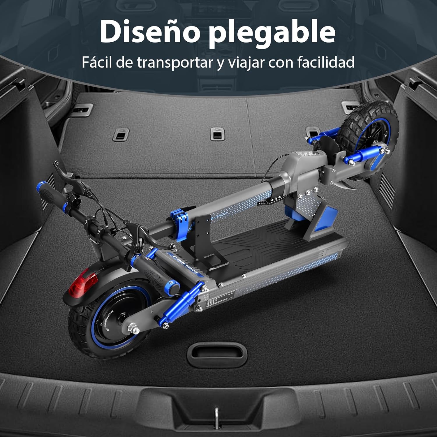 HONEYWHALE C1 Scooter Eléctrico Adulto con Asiento, Patín Eléctrico Plegable con Motor 980W, Velocidad Máxima 45 km/h, Batería 13AH-Autonomía 40km