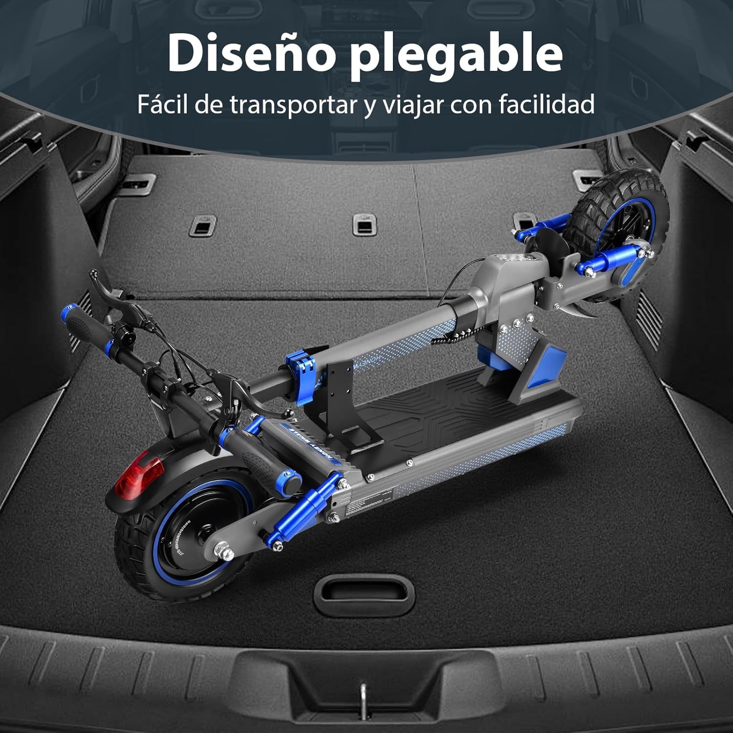 HONEYWHALE C1 Scooter Eléctrico Adulto con Asiento, Patín Eléctrico Plegable con Motor 980W, Velocidad Máxima 45 km/h, Batería 13AH-Autonomía 40km