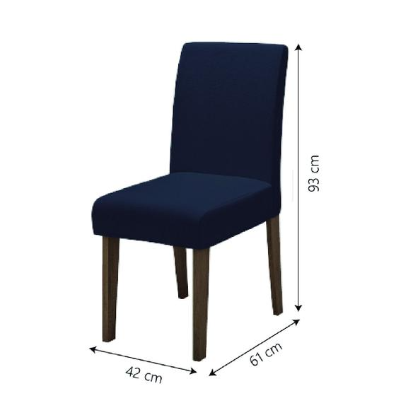 Juego de mesa de comedor Miami con 6 sillas Trieste de gamuza 1,60 m Cedro / Blanco roto / Dobuê Plomo - Movale