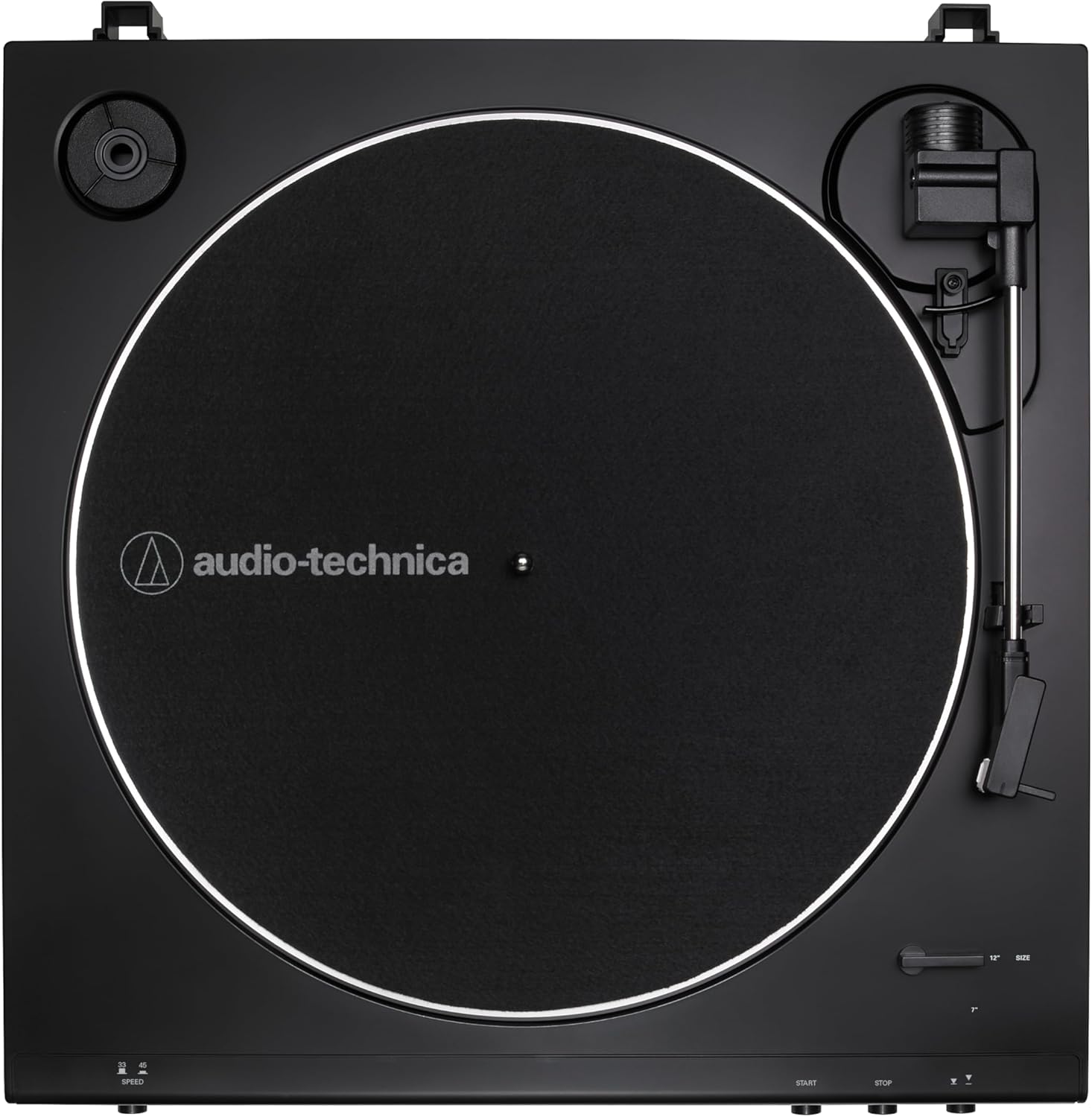 Audio-Technica - Tocadiscos AT-LP60X-BK totalmente automático con transmisión por correa, velocidades de 33/45 RPM (negro)