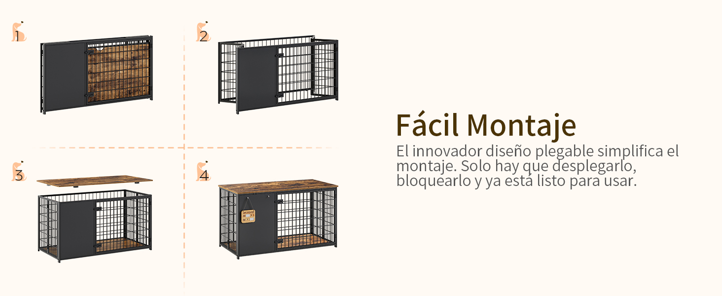 SIMPLE HOGAR 90CM Jaula para Perro,Plegable Jaula para Perro Mediano