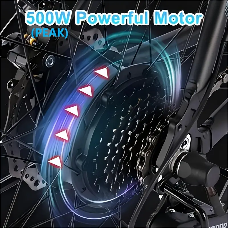   el&eacute;ctrica de monta&ntilde;a de 26,   adultos con bater&iacute;a extra&iacute;ble de 36 V y 374 Wh,   el&eacute;ctrica con   de   de 500 W, 21  es, autonom&iacute;a de   50  ,     de 20 MPH,   el&eacute;ctrica    . detalles 4