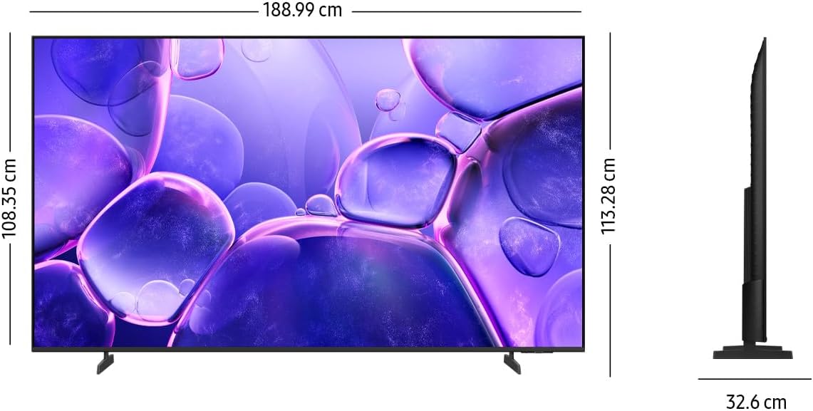 SAMSUNG 75" Crystal UHD U8000F 4K, Procesador Crystal, Diseño Metálico, Knox Security, Escalado 4k, Smart TV (2025)