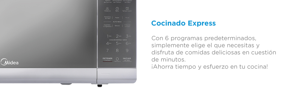 Microondas Midea, Alta calidad, Fácil de usar, Potencia de cocción