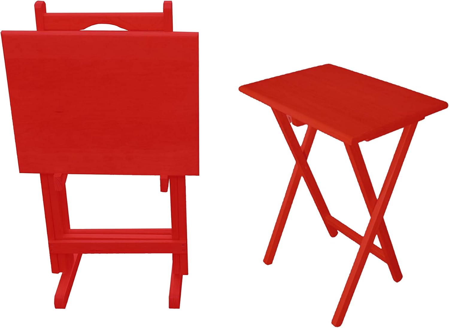 Hogare Mesas Plegables De Servicio con Base, Mesa, Mesa Auxiliar, Mesita, Juego de Parota (Chocolate)