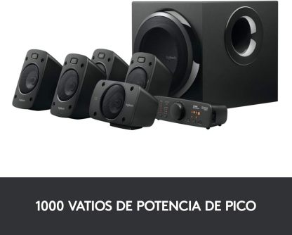 Logitech Z906 5.1 Sistema de Audio con Sonido Envolvente THX, Certificado Dolby&DTS, 500 W RMS, Multi-Dispositivos, Entradas Audio Múltiples, PC/PS4/Xbox/TV/Móvil/Tablet - Negra