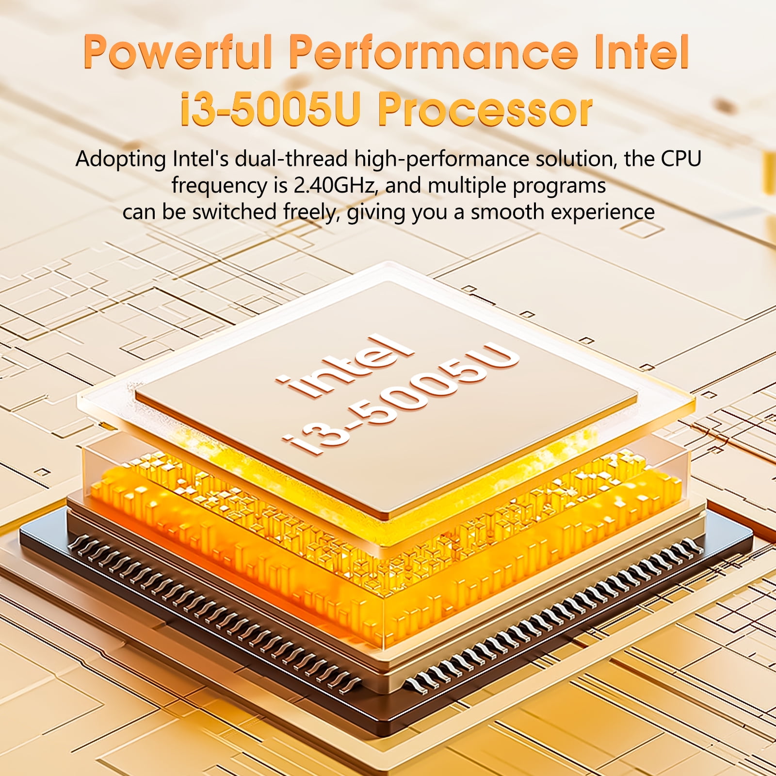 SGIN portátil de 15,6 pulgadas, 8 GB DDR4, 256 GB SSD, Windows 11 con procesador Intel Celeron de 4 núcleos, HD IPS 1366x 768