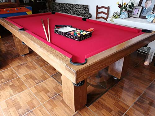 Mesa de Billar con Cubierta para Comedor Hecha a Mano en México Mesas Profesionales (Rojo)