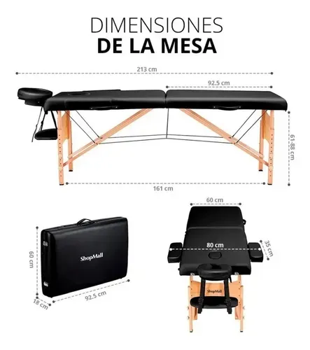 Camilla portátil spa de madera ShopMall Cama 011