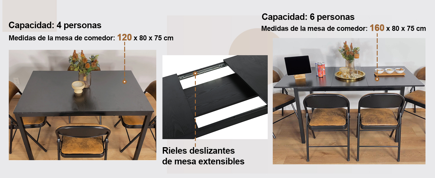 Mesa de comedor extensible