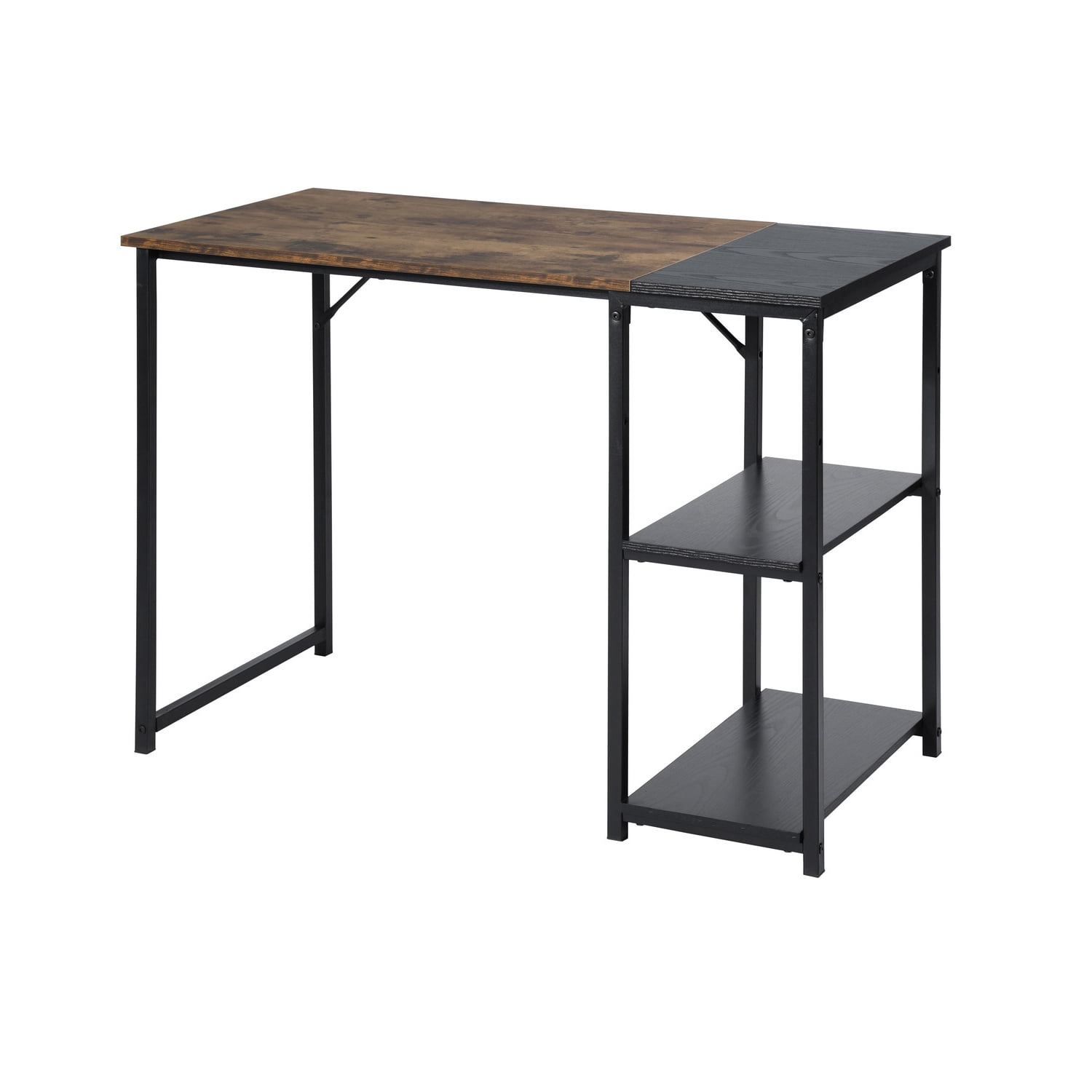 Escritorio Grande 140cm Color Madera con Negro,con Bolsa de Almacenamiento