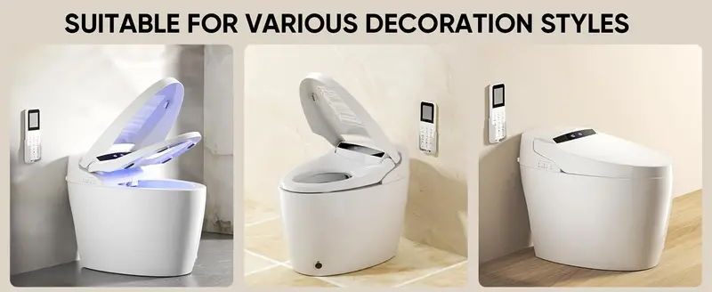 Inodoro     con rociador de   y secador, operaci&oacute;n con    , asiento de bid&eacute; con calefacci&oacute;n, inodoro   sin   con   LED detalles 1