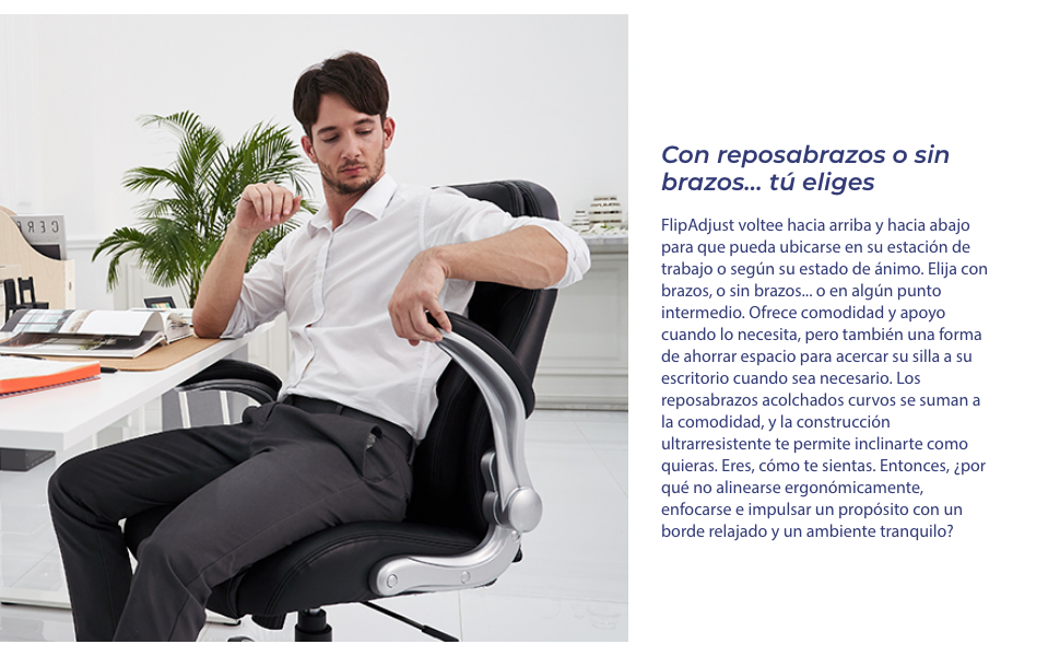 Con reposabrazos o sin brazos… tú eliges