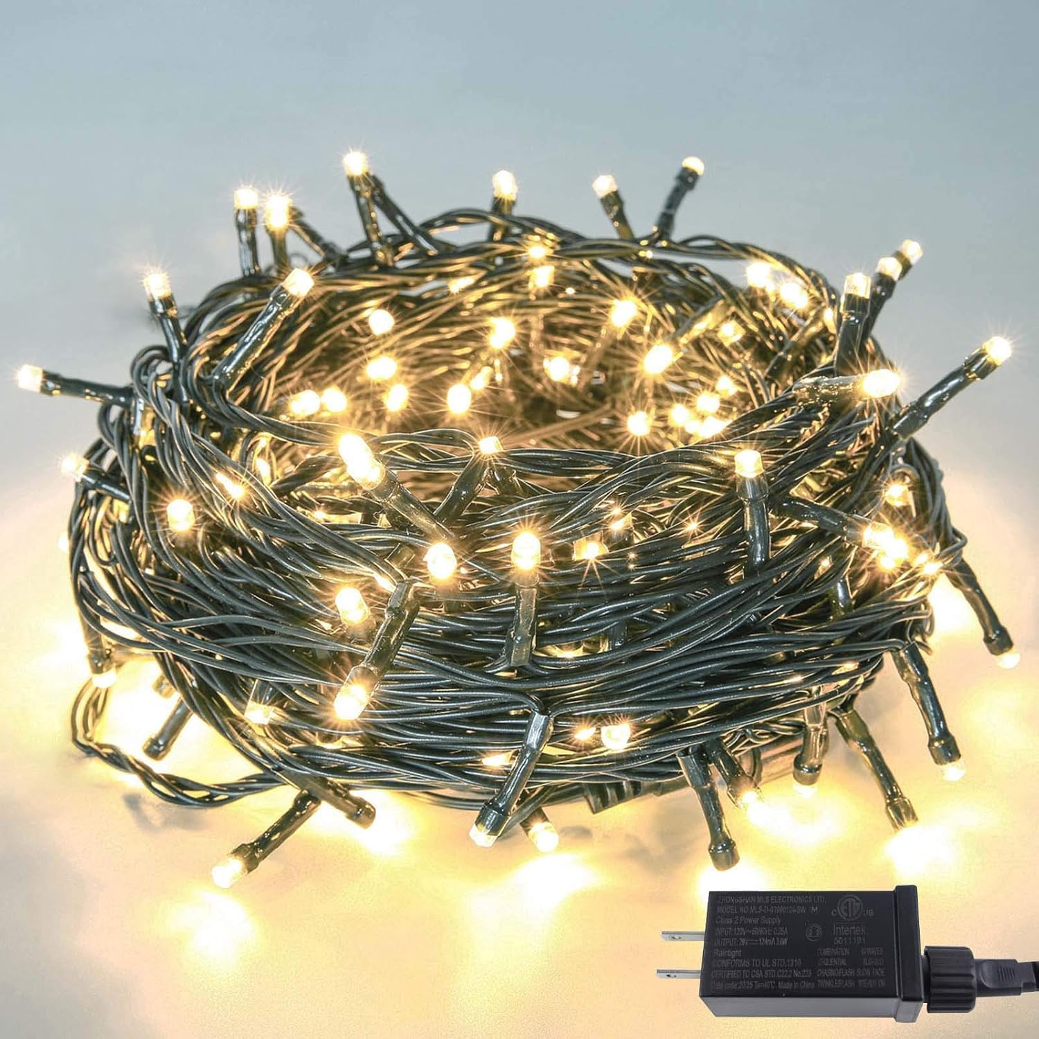 Arbol de Navidad Grande 2.2m, Arbol de Navidad con Luces Integradas, con 27m 240 Luces Led Parpadeantes(8 Modos de Luz), 1140 Ramas, con 35 Pares de Piñas y 35 Pares de Frutos Rojos, Soporte Metálico