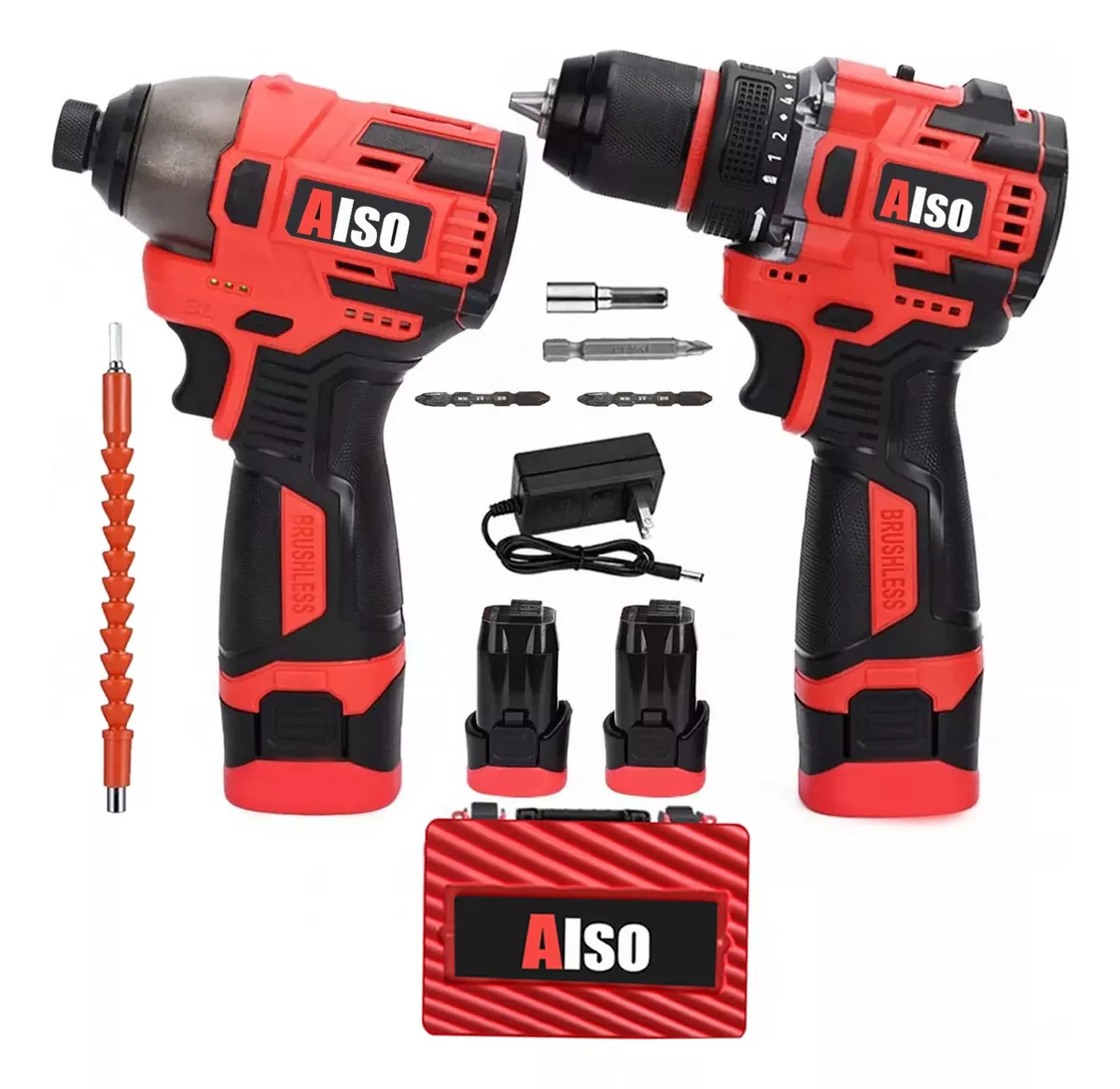 Kit De Sin Escobillas Atornillador De Impacto Y Taladro