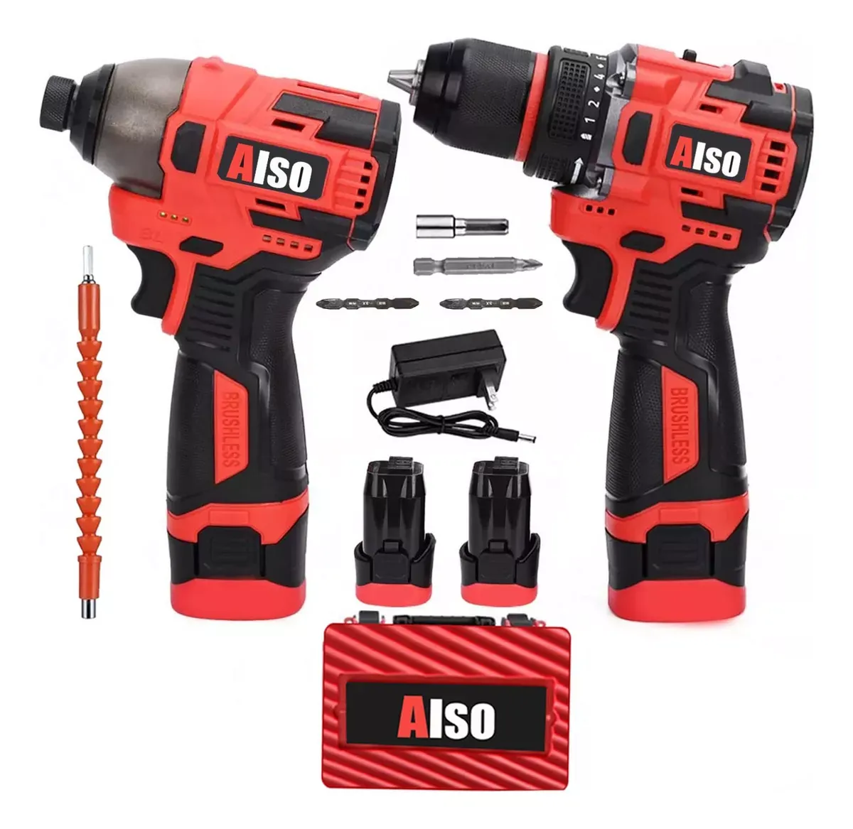 Kit De Sin Escobillas Atornillador De Impacto Y Taladro