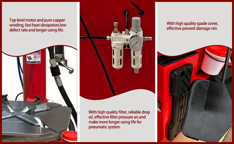 Cambiador de neum&aacute;ticos Combo de m&aacute;quinas cambiadoras de ruedas con granalladora Equilibrador de ruedas KT-T810+ 700 Equipo de garaje Reparaci&oacute;n autom&aacute;tica detalles 1