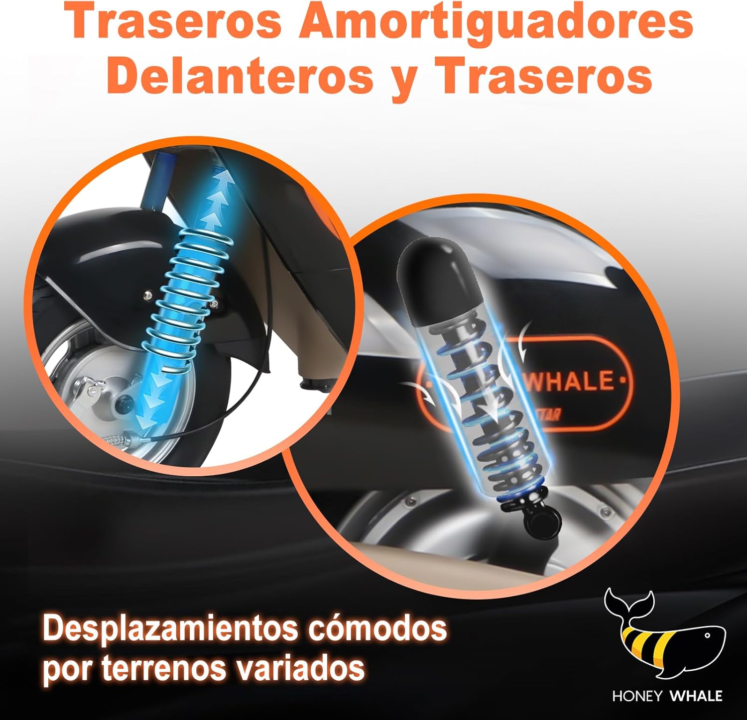 HONEYWHALE UNA Bicicleta Electrica para Adultos, Moto Electrica con Alarma, Potencia Motor MAX 800W, Velocidad MAX 45KM/H, Autonomía 60KM, Bateria 20AH de Gran Capacidad